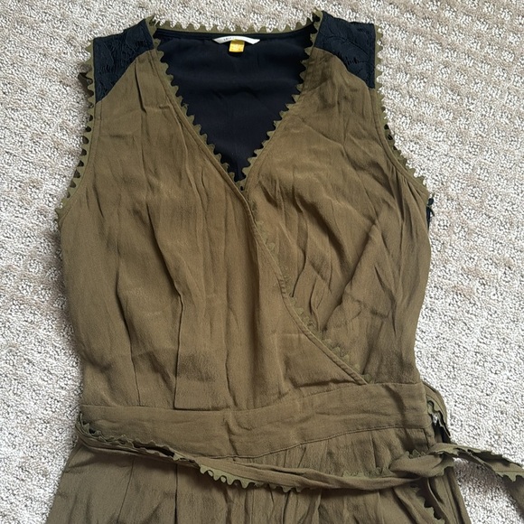 Anthropologie Leifsdottir Sani Green Surplice Wrap Jumpsuit size 4 - Picture 5 of 11